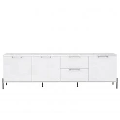 Loftscape Sideboard Ozora III - Hochglanz Weiß / Matt Weiß -Wohnzimmermöbel boutique en ligne 1000356706 220603 030 DETAILS P000000001000356706