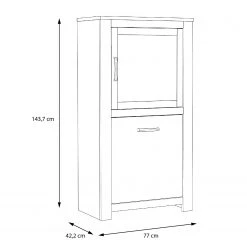 Loftscape Highboard Verolme II - Eiche Dekor -Wohnzimmermöbel boutique en ligne 1000356718 220603 500 SKETCH DETAILS P000000001000356718 sketch