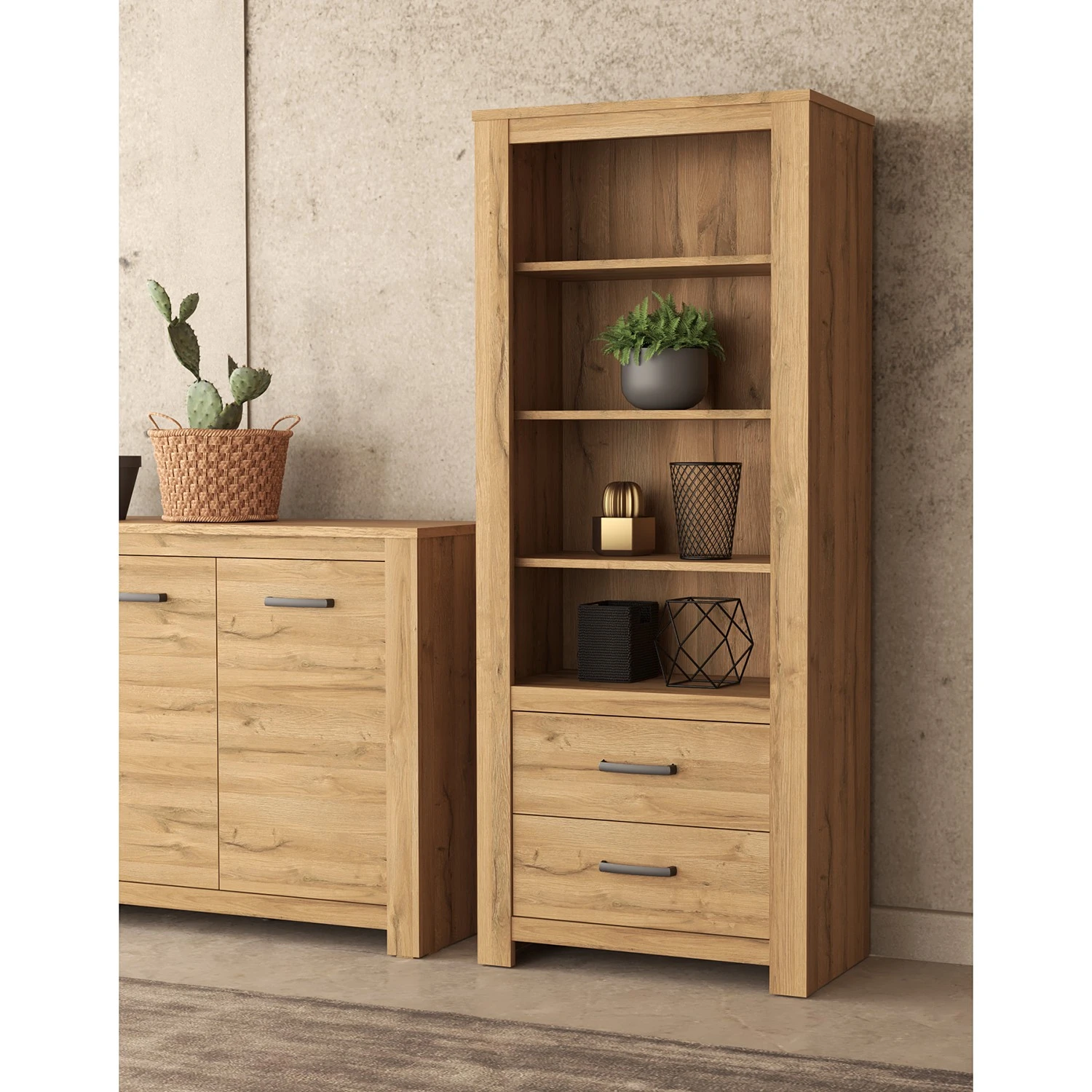 Loftscape Regal Verolme - Eiche Dekor 2 Loftscape Regal Verolme - Eiche Dekor – Bild 2