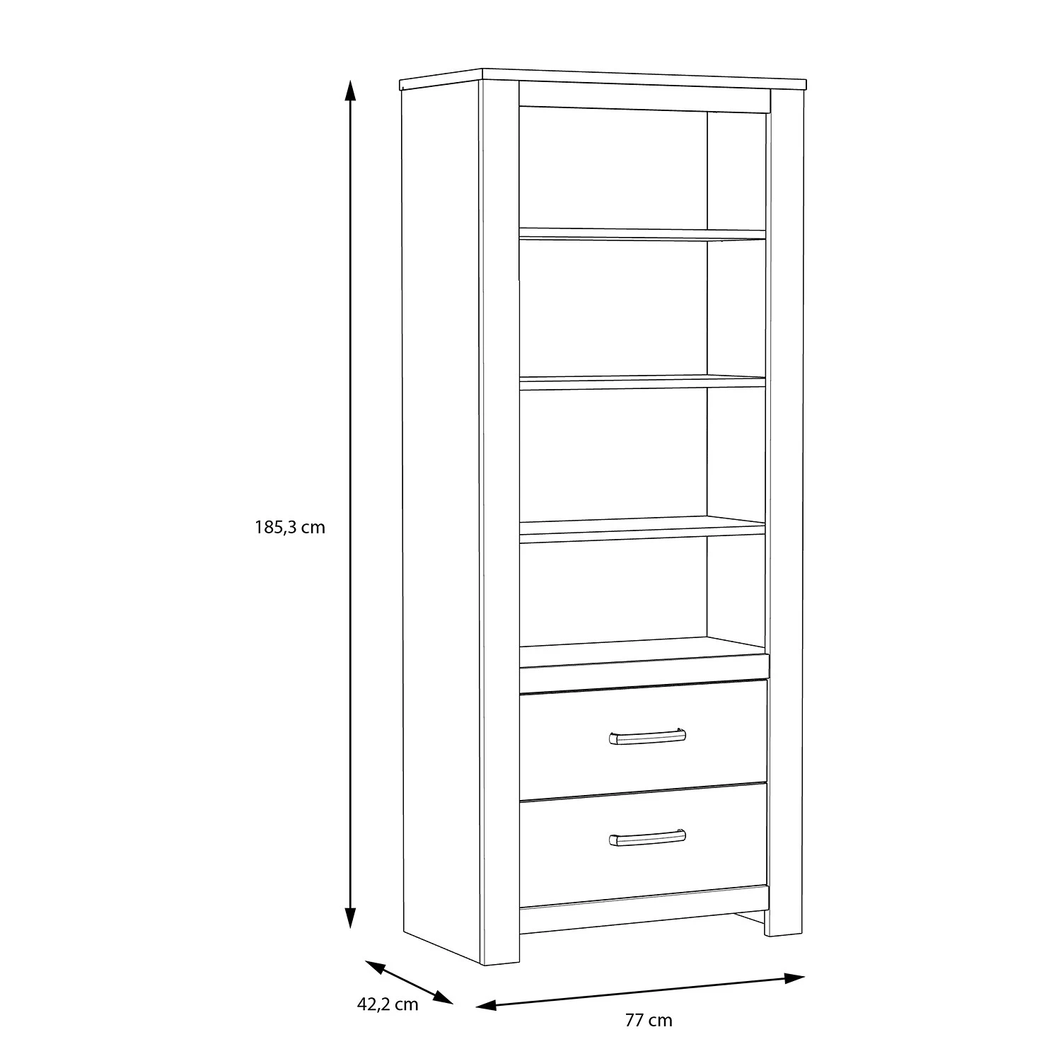 Loftscape Regal Verolme - Eiche Dekor 4 Loftscape Regal Verolme - Eiche Dekor – Bild 4