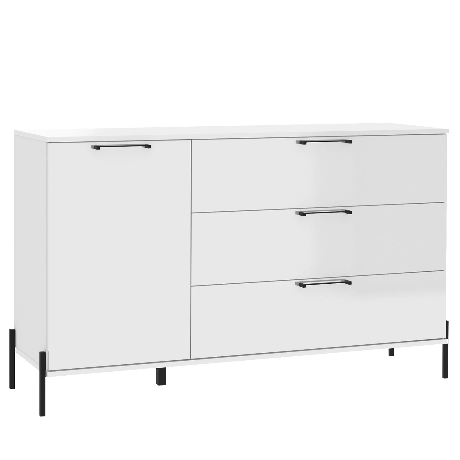 Loftscape Sideboard Ozora I - Hochglanz Weiß / Matt Weiß 1 Loftscape Sideboard Ozora I - Hochglanz Weiß / Matt Weiß