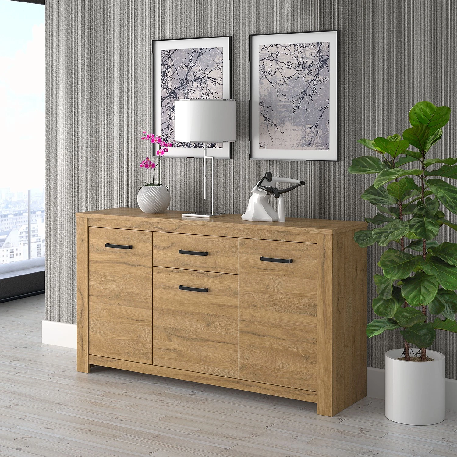 Loftscape Sideboard Verolme I - Eiche Dekor 2 Loftscape Sideboard Verolme I - Eiche Dekor – Bild 2