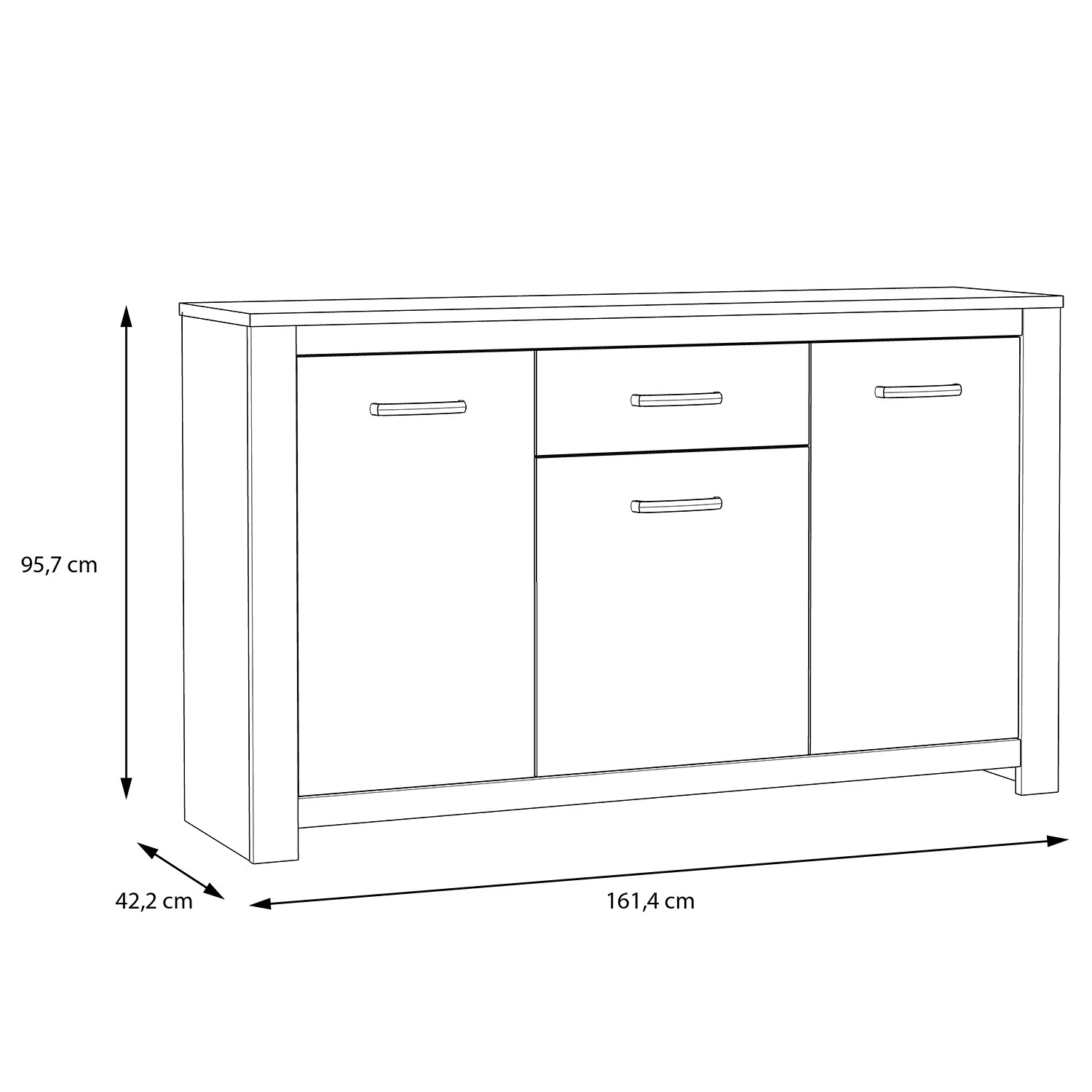 Loftscape Sideboard Verolme I - Eiche Dekor 5 Loftscape Sideboard Verolme I - Eiche Dekor – Bild 5