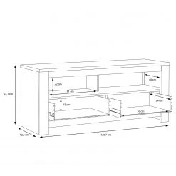 Loftscape TV-Lowboard Verolme II - Eiche Dekor -Wohnzimmermöbel boutique en ligne 1000356723 220603 501 SKETCH DETAILS P000000001000356723 sketch