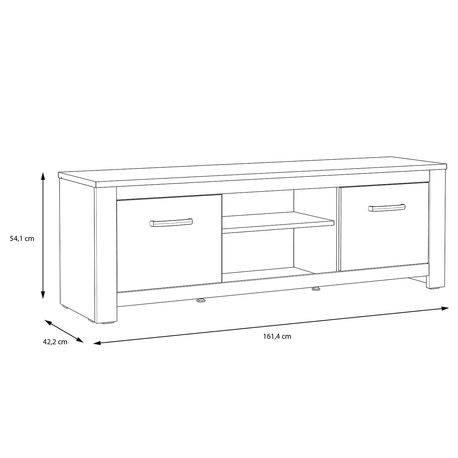 Loftscape TV-Lowboard Verolme I - Eiche Dekor 5 Loftscape TV-Lowboard Verolme I - Eiche Dekor – Bild 5