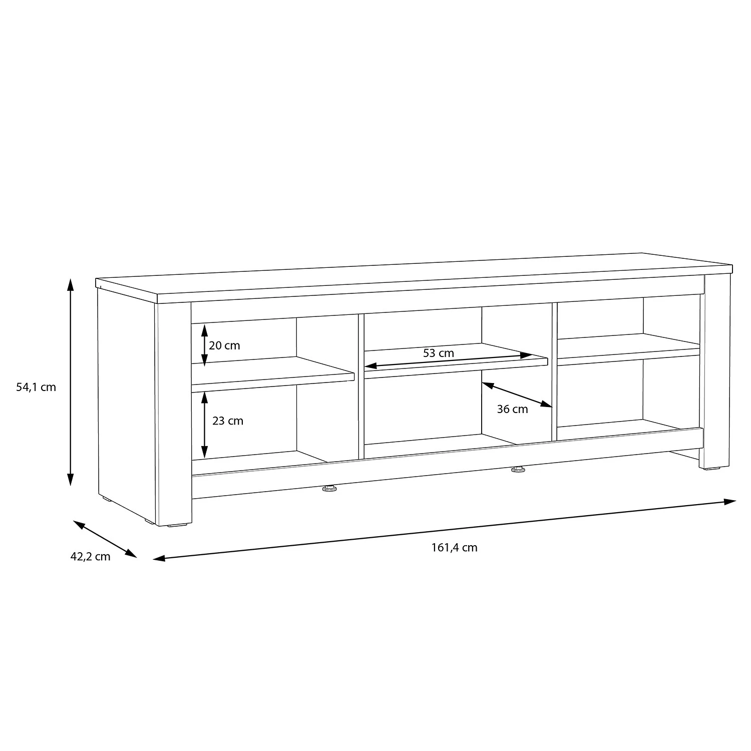 Loftscape TV-Lowboard Verolme I - Eiche Dekor 6 Loftscape TV-Lowboard Verolme I - Eiche Dekor – Bild 6