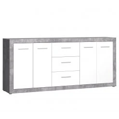 Loftscape Sideboard Solidus Par - Weiß / Beton Dekor