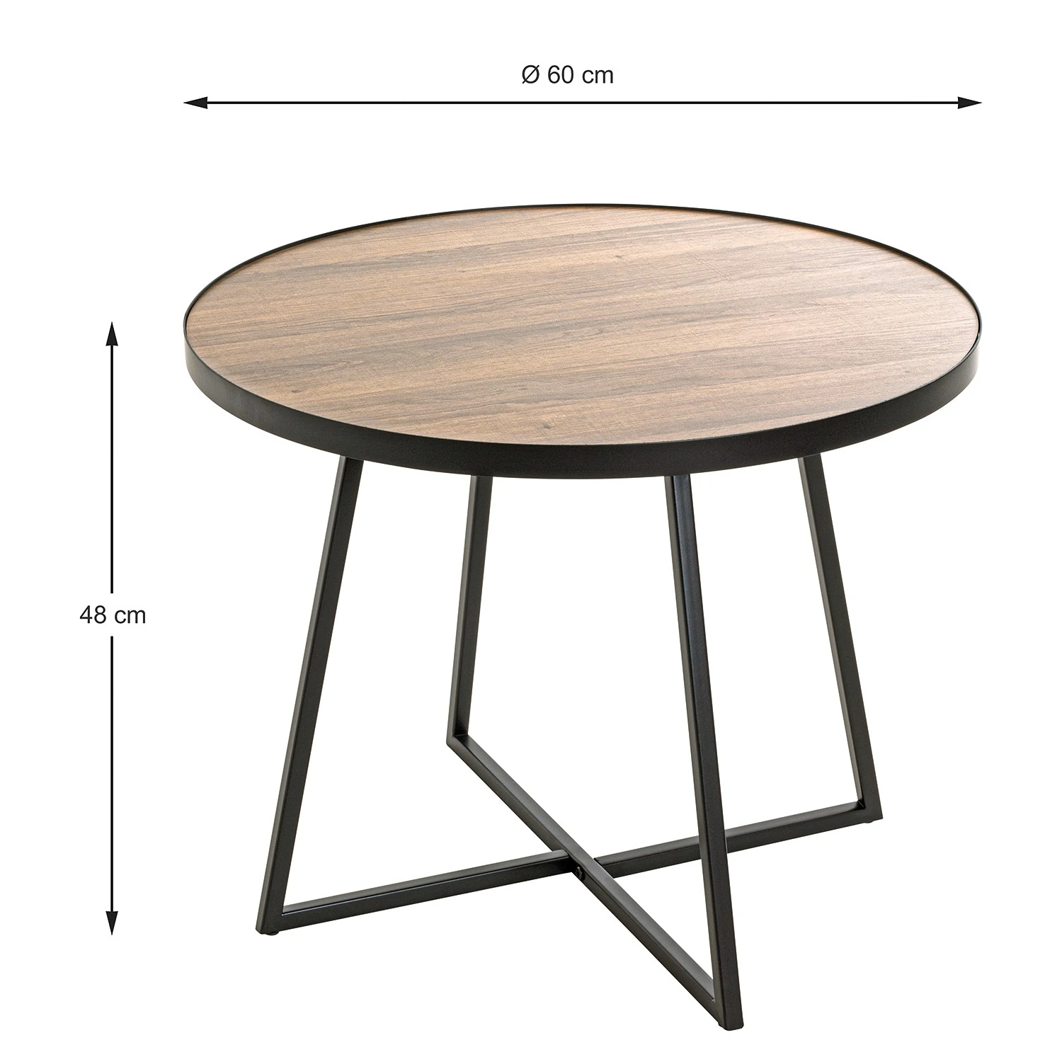 Red Living Beistelltisch Chorin I - Eiche Dekor / Schwarz 3 Red Living Beistelltisch Chorin I - Eiche Dekor / Schwarz – Bild 3
