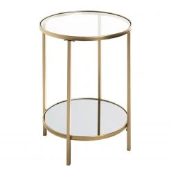 Loftscape Beistelltisch Pag IV - Glas / Metall - Gold