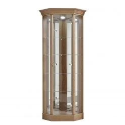 Ridgevalley Eckvitrine Loroux - Inkl. Beleuchtung - Eiche Dunkel Dekor