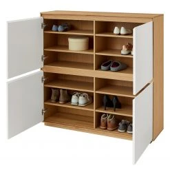 Voss Schuhkommode V100 - Eiche teilmassiv - Weiß -Wohnzimmermöbel boutique en ligne 1000357399 220614 030 DETAILS P000000001000357399