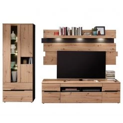 Loftscape Wohnwand Moosic (3-teilig) - Inkl. Beleuchtung - Eiche Artisan Dekor / Graphit -Wohnzimmermöbel boutique en ligne 1000357959 220608 030 DETAILS P000000001000357959