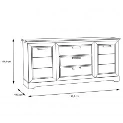 Ridgevalley Sideboard New Dessa I - Kiefer Weiß Dekor -Wohnzimmermöbel boutique en ligne 1000357993 220616 500 SKETCH DETAILS P000000001000357993 sketch