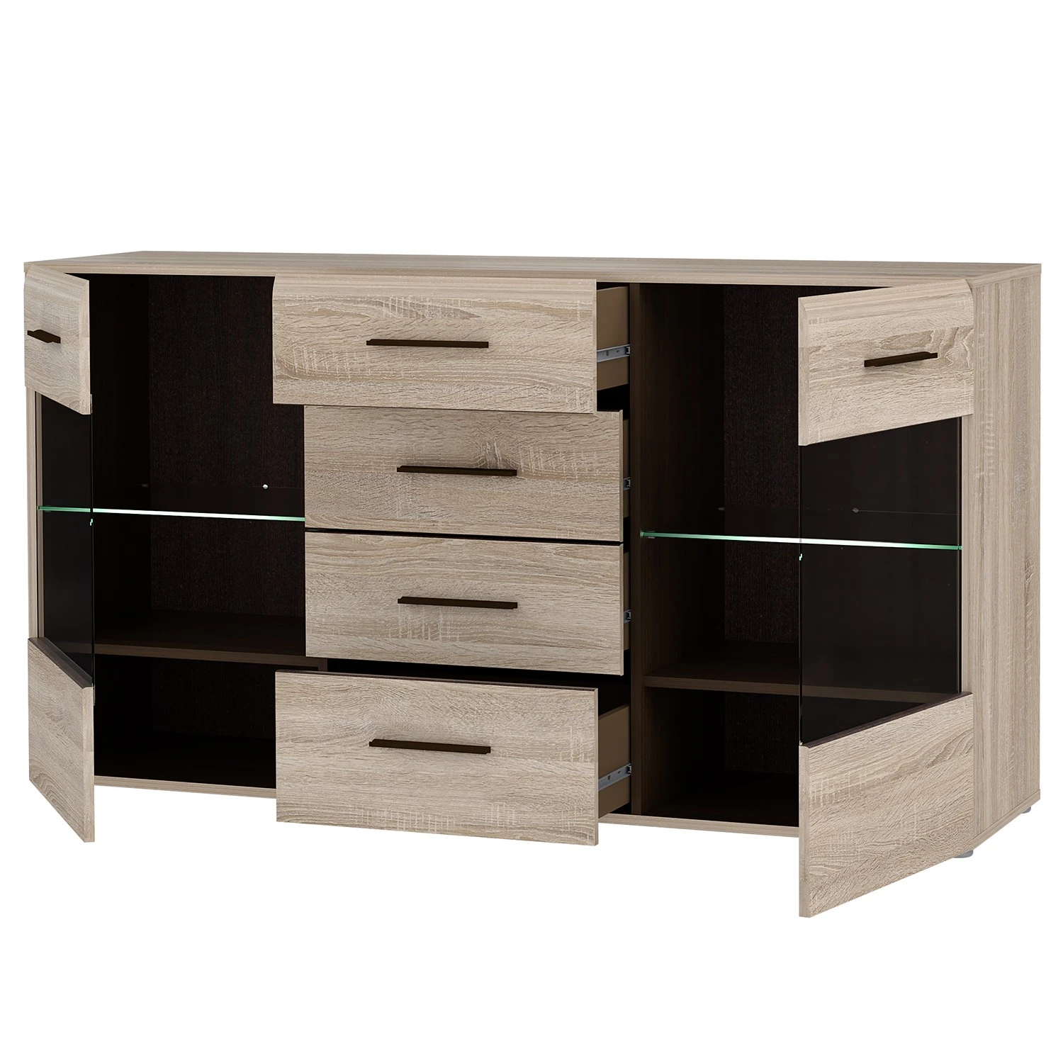 Loftscape Sideboard Taradale - Inkl. Beleuchtung - Eiche Sonoma Dekor 3 Loftscape Sideboard Taradale - Inkl. Beleuchtung - Eiche Sonoma Dekor – Bild 3