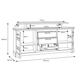 Ridgevalley Sideboard New Dessa II - Kiefer Weiß Dekor -Wohnzimmermöbel boutique en ligne 1000357995 220616 500 SKETCH DETAILS P000000001000357995 sketch