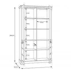 Ridgevalley Vitrinenschrank New Dessa - Kiefer Weiß Dekor -Wohnzimmermöbel boutique en ligne 1000358000 220616 501 SKETCH DETAILS P000000001000358000 sketch