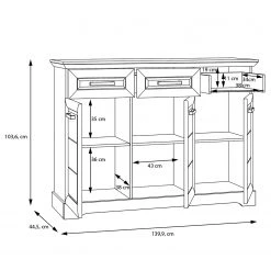 Ridgevalley Sideboard New Dessa III - Kiefer Weiß Dekor 17 Ridgevalley Sideboard New Dessa III - Kiefer Weiß Dekor -Wohnzimmermöbel boutique en ligne 1000358010 220616 501 SKETCH DETAILS P000000001000358010 sketch