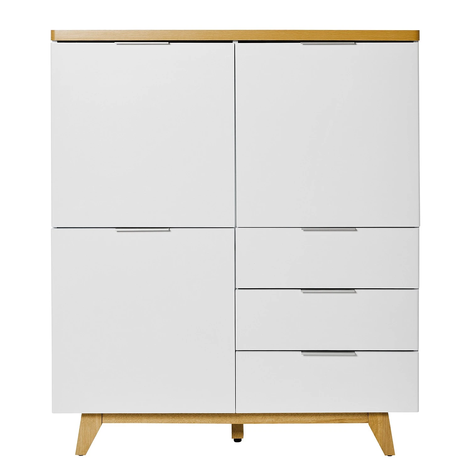 Jahnke Highboard Libre 110 - Kerneiche Dekor / Weiß 3 Jahnke Highboard Libre 110 - Kerneiche Dekor / Weiß – Bild 3