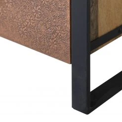 Red Living Sideboard Vallentuna - Mango massiv / Metall - Mango / Schwarz -Wohnzimmermöbel boutique en ligne 1000359913 220621 045 DETAILS P000000001000359913