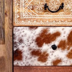 Red Living Sideboard Vallentuna - Mango massiv / Metall - Mango / Schwarz -Wohnzimmermöbel boutique en ligne 1000359913 220621 055 DETAILS P000000001000359913