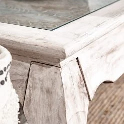 Ridgevalley Couchtisch Missoula - Glas / Mango massiv - Vintage Weiß 14 Ridgevalley Couchtisch Missoula - Glas / Mango massiv - Vintage Weiß -Wohnzimmermöbel boutique en ligne 1000359914 220624 033 DETAILS P000000001000359914