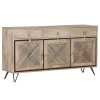Ridgevalley Sideboard Lumby I - Mango massiv - Mango Hell / Grau