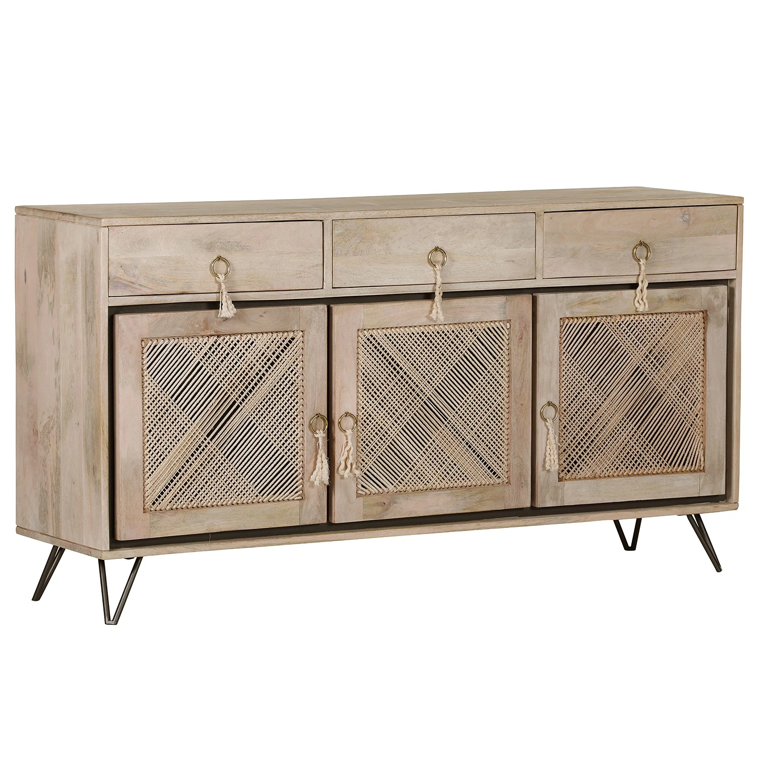 Ridgevalley Sideboard Lumby I - Mango massiv - Mango Hell / Grau 1 Ridgevalley Sideboard Lumby I - Mango massiv - Mango Hell / Grau