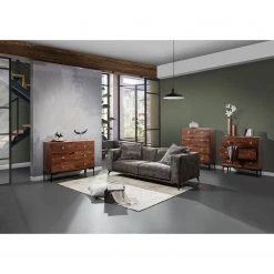 Red Living Kommode Telados - Mango massiv / Metall - Mango Dunkel / Schwarz -Wohnzimmermöbel boutique en ligne 1000359922 220621 022 MOOD DETAILS P000000001000359922 mood