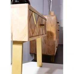 Naturoo Beistelltisch Yearby - Mango massiv - Mango / Gold -Wohnzimmermöbel boutique en ligne 1000359924 220713 040 DETAILS P000000001000359924