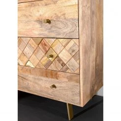 Naturoo Kommode Yearby - Mango massiv - Mango / Gold -Wohnzimmermöbel boutique en ligne 1000359925 220713 030 DETAILS P000000001000359925