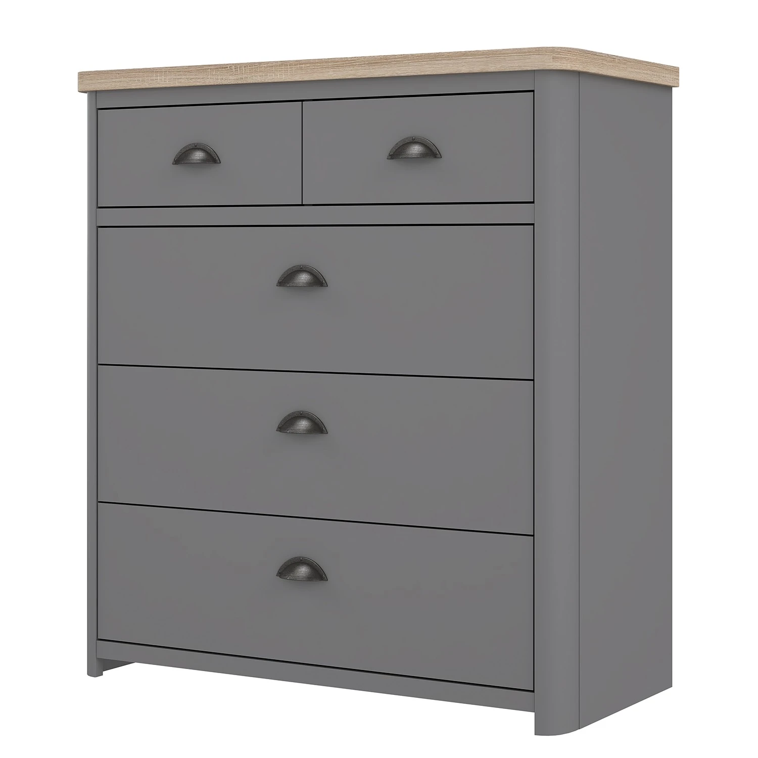 Loftscape Kommode Lanot - Anthrazit / Eiche Sonoma 1 Loftscape Kommode Lanot - Anthrazit / Eiche Sonoma