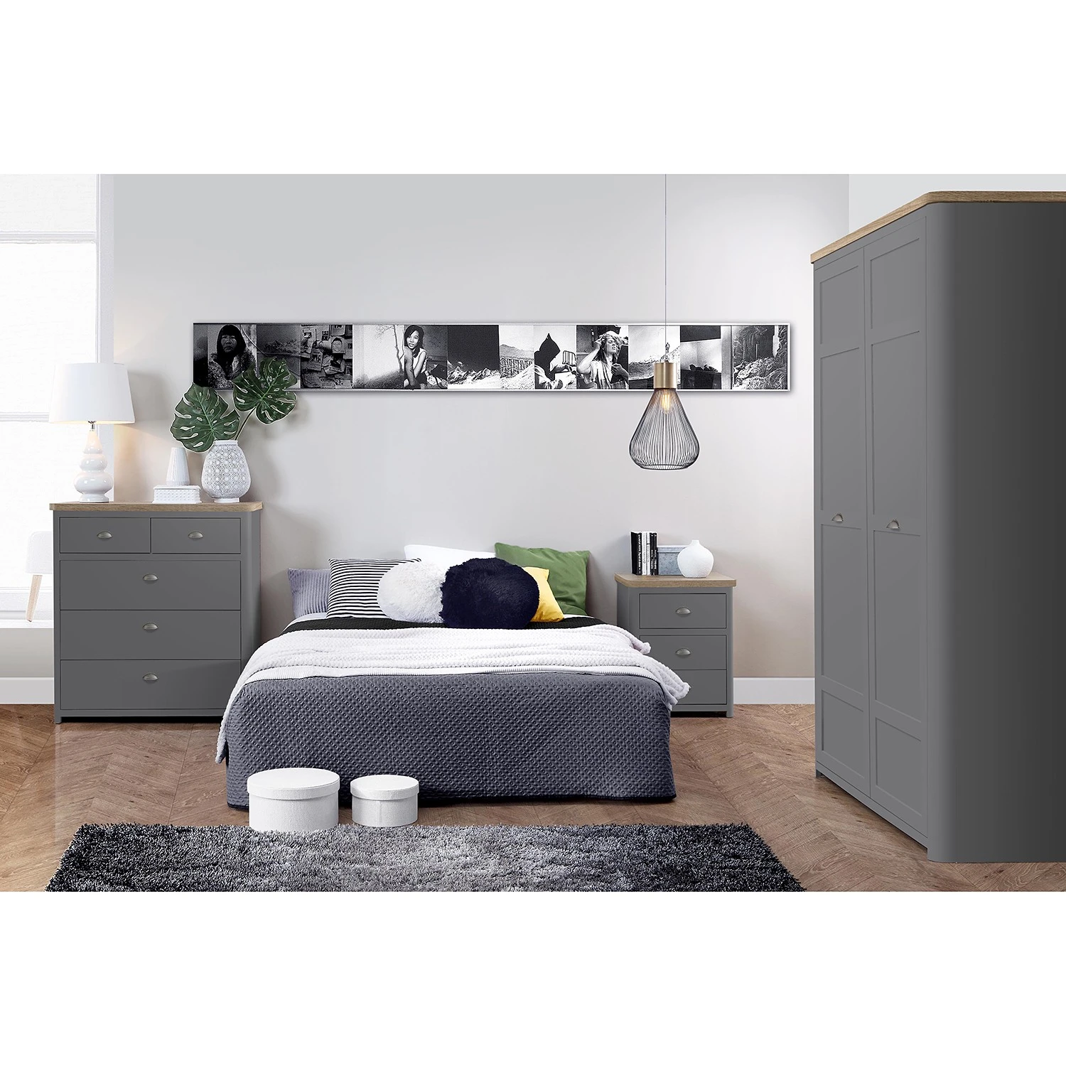 Loftscape Kommode Lanot - Anthrazit / Eiche Sonoma 3 Loftscape Kommode Lanot - Anthrazit / Eiche Sonoma – Bild 3