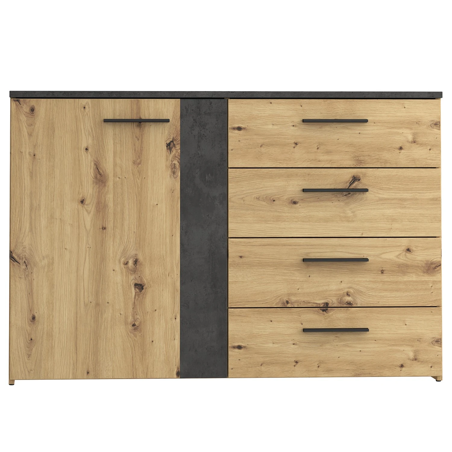 Loftscape Kommode Lucy - Eiche Artisan Dekor / Dunkelgrau Betonoptik 6 Loftscape Kommode Lucy - Eiche Artisan Dekor / Dunkelgrau Betonoptik – Bild 6