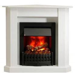 Montreux Elektro-Eckkamin Louisiana - Brilliantweiß