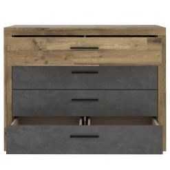 Loftscape Sideboard Rye - Stabeiche Dekor/Betonoptik Dunkelgrau -Wohnzimmermöbel boutique en ligne 1000361837 220824 050 DETAILS P000000001000361837