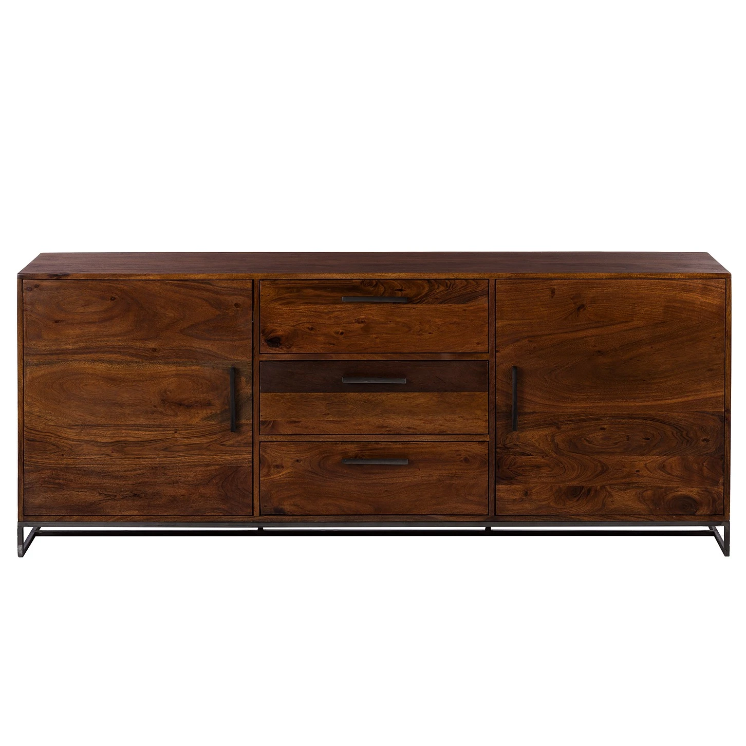 Ars manufacti Sideboard Woodson - Akazie massiv / Metall - Akazie Braun - Breite: 200 cm 2 Ars manufacti Sideboard Woodson - Akazie massiv / Metall - Akazie Braun - Breite: 200 cm – Bild 2