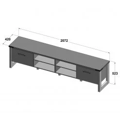 Trendteam Wohnwand Prime II (3-teilig) - Beton Dekor / Altholz Dekor 30 Trendteam Wohnwand Prime II (3-teilig) - Beton Dekor / Altholz Dekor -Wohnzimmermöbel boutique en ligne 1000362860 220623 501 SKETCH DETAILS P000000001000362860 sketch