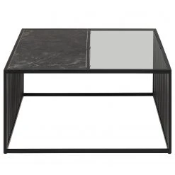 Loftscape Couchtisch Mephisto - Rauchglas / Marmor Schwarz Dekor - Schwarz -Wohnzimmermöbel boutique en ligne 1000362967 220819 031 DETAILS P000000001000362967