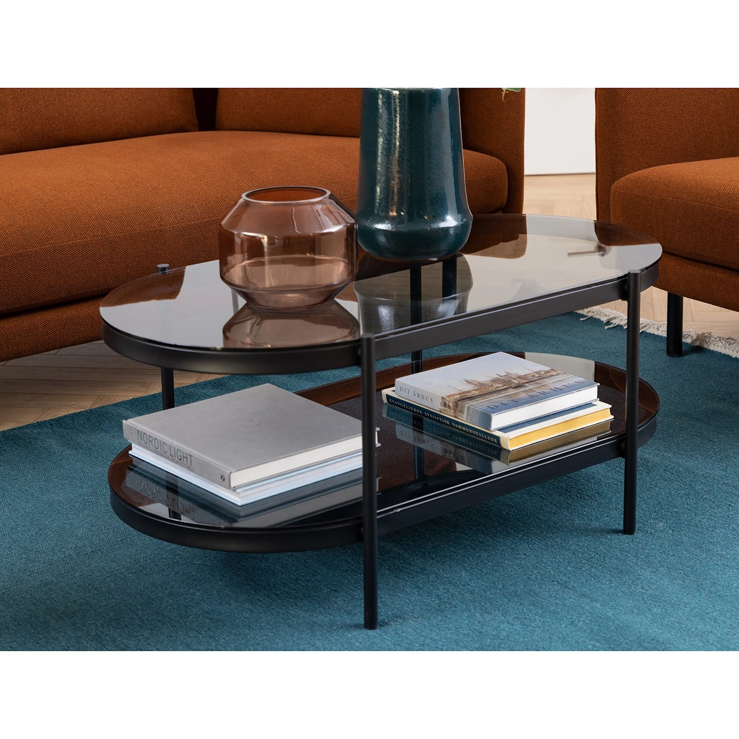 Loftscape Couchtisch Totowa II - Glas / Eisen - Rauchglas / Schwarz 2 Loftscape Couchtisch Totowa II - Glas / Eisen - Rauchglas / Schwarz – Bild 2