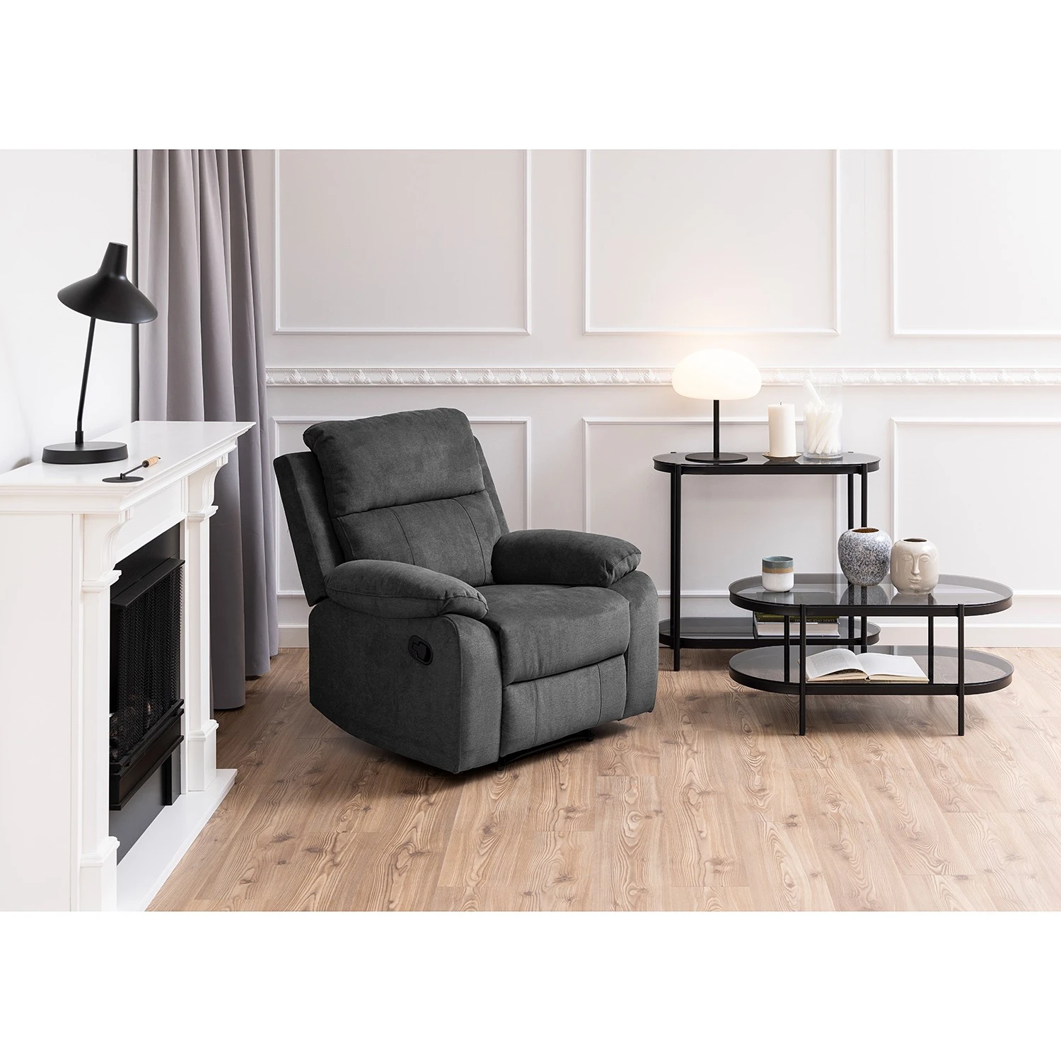 Loftscape Konsolentisch Totowa - Glas / Eisen - Rauchglas / Schwarz 3 Loftscape Konsolentisch Totowa - Glas / Eisen - Rauchglas / Schwarz – Bild 3