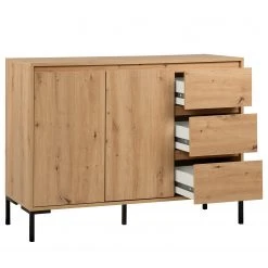 Loftscape Kommode Brochet II - Eiche Dekor / Schwarz -Wohnzimmermöbel boutique en ligne 1000363050 220704 033 DETAILS P000000001000363050