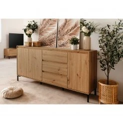 Loftscape Sideboard Brochet - Eiche Dekor / Schwarz -Wohnzimmermöbel boutique en ligne 1000363051 220704 021 MOOD DETAILS P000000001000363051 mood