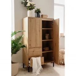 Loftscape Highboard Brochet - Eiche Dekor / Schwarz -Wohnzimmermöbel boutique en ligne 1000363059 220704 022 MOOD DETAILS P000000001000363059 mood