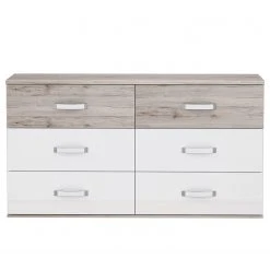 Loftscape Kommode Asperen - Sandeiche Dekor / Hochglanz Weiß - Breite: 150 cm 11 Loftscape Kommode Asperen - Sandeiche Dekor / Hochglanz Weiß - Breite: 150 cm -Wohnzimmermöbel boutique en ligne 1000363098 220825 040 DETAILS P000000001000363098