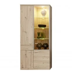 Trendteam Vitrinenschrank Echo - Inkl. Beleuchtung - Eiche Artisan Dekor