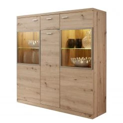 Trendteam Highboard Echo II - Inkl. Beleuchtung - Eiche Artisan Dekor