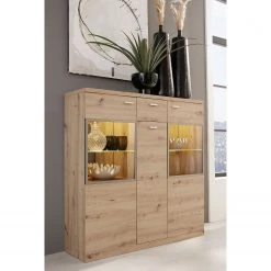 Trendteam Highboard Echo II - Inkl. Beleuchtung - Eiche Artisan Dekor -Wohnzimmermöbel boutique en ligne 1000363619 220802 021 MOOD DETAILS P000000001000363619 mood