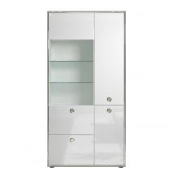 Trendteam Vitrinenschrank Infinity - Hochglanz Weiß / Matt Weiß -Wohnzimmermöbel boutique en ligne 1000363620 220802 030 DETAILS P000000001000363620