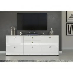 Trendteam Sideboard Infintiy II - Hochglanz Weiß / Matt Weiß -Wohnzimmermöbel boutique en ligne 1000363621 220802 021 MOOD DETAILS P000000001000363621 mood