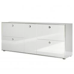 Trendteam Sideboard Infintiy I - Hochglanz Weiß / Matt Weiß